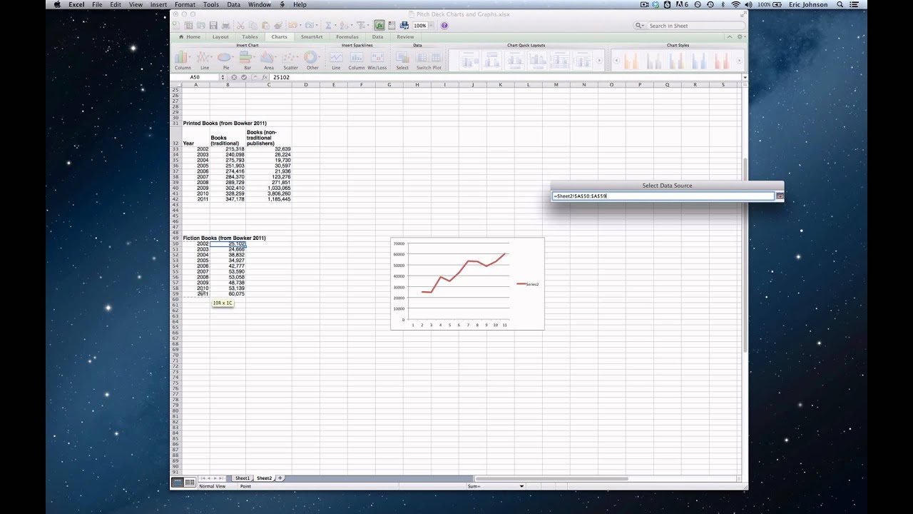 how to make custom graphs in excel for a mac